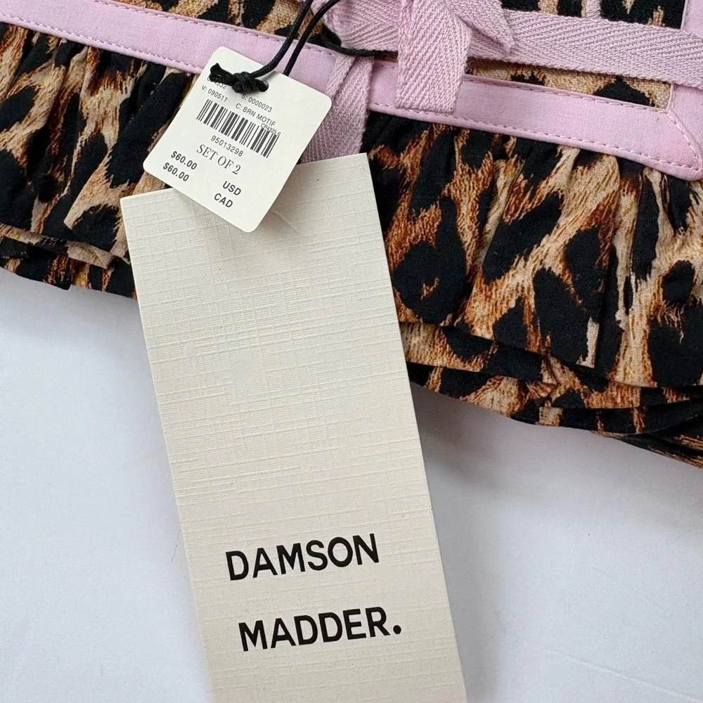 NWT Damson Madder Ruffled Placemats, Set of 2
